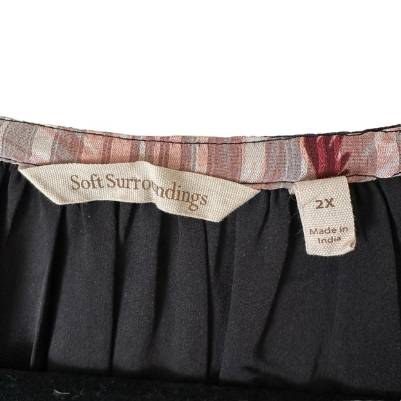 Soft Surroundings Women’s 2X Natalia Floral Asymmetrical Hem Dress - Picture 2 of 10